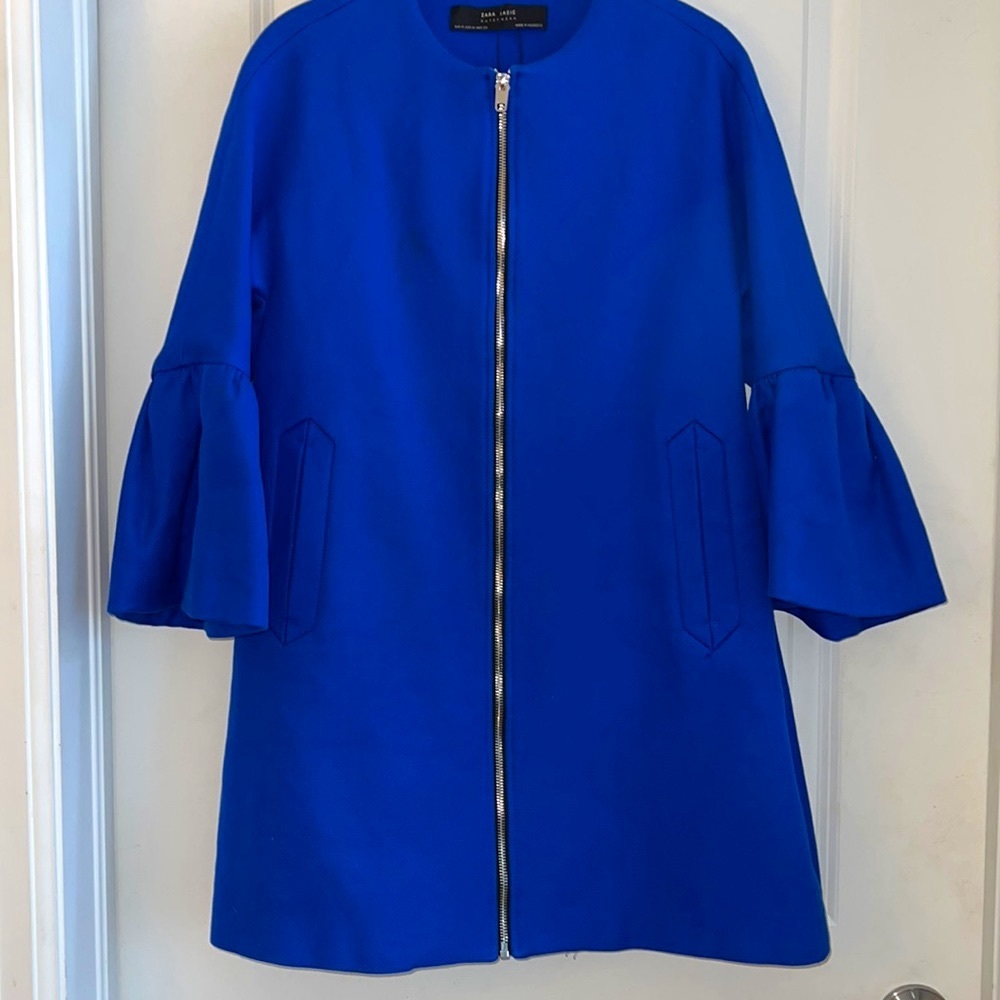 NWT ZARA Mod Bell-Sleeve Coat XS